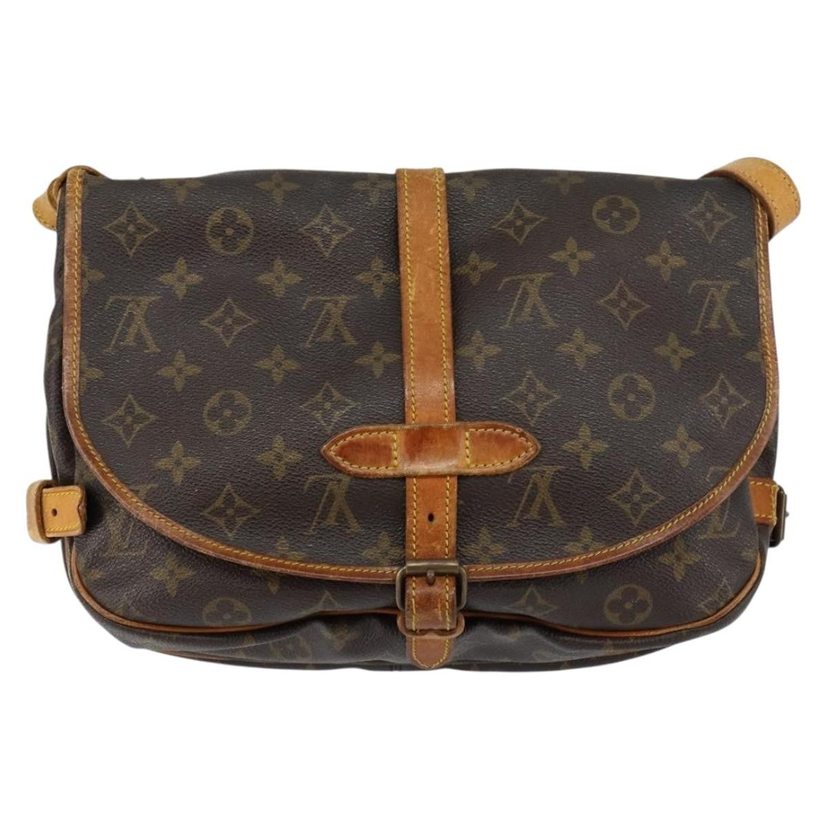 Louis Vuitton Saumur Monogram Canvas Brown Canvas Handbag (Pre-Owned)