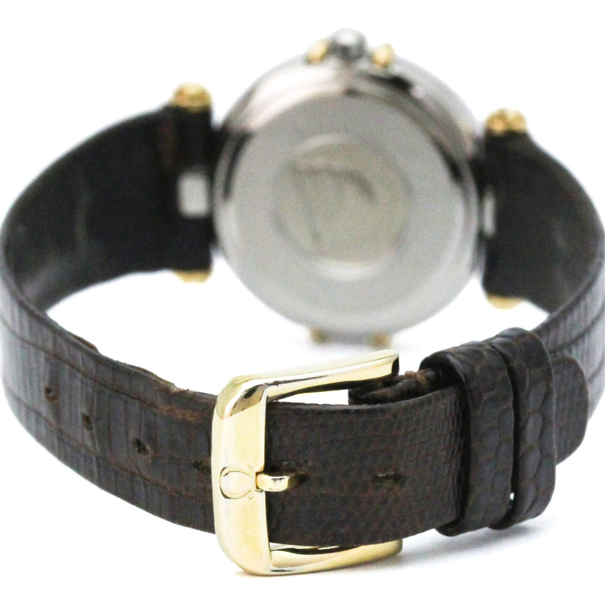Omega Constellation Quartz Stainless Steel And Yellow Gold And Leather Watch (Pre-Owned)