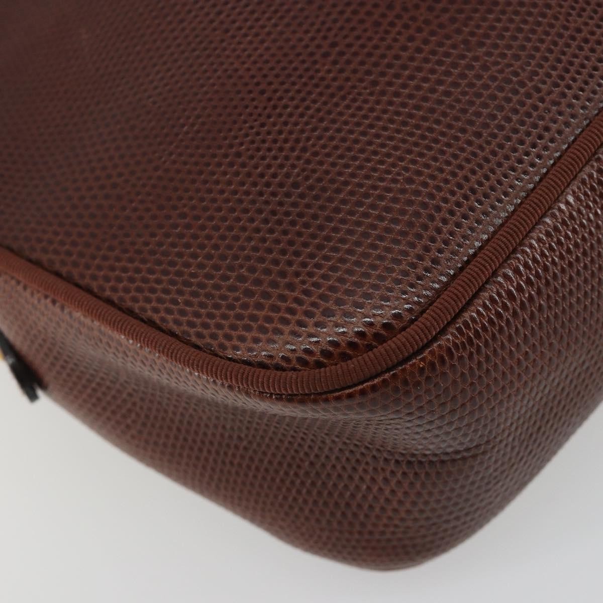 Salvatore Ferragamo Vara Bow Camera Leather Brown Leather Shoulder Bag Bag (Pre-Owned)