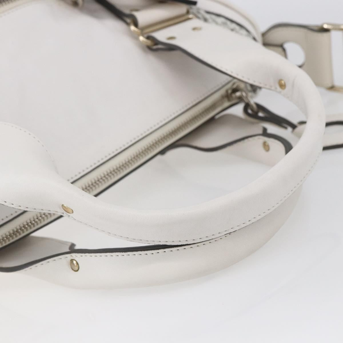 Chloe Vintage Leather White Leather Shoulder Bag Bag (Pre-Owned)