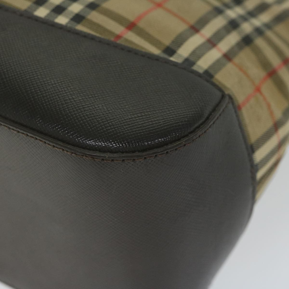 Burberry Nova Check Nova Check Canvas And Leather Beige Canvas Handbag (Pre-Owned)