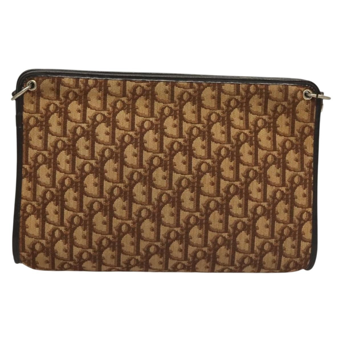 Christian Dior Vintage Trotter Canvas Brown Canvas Bag (Pre-Owned)