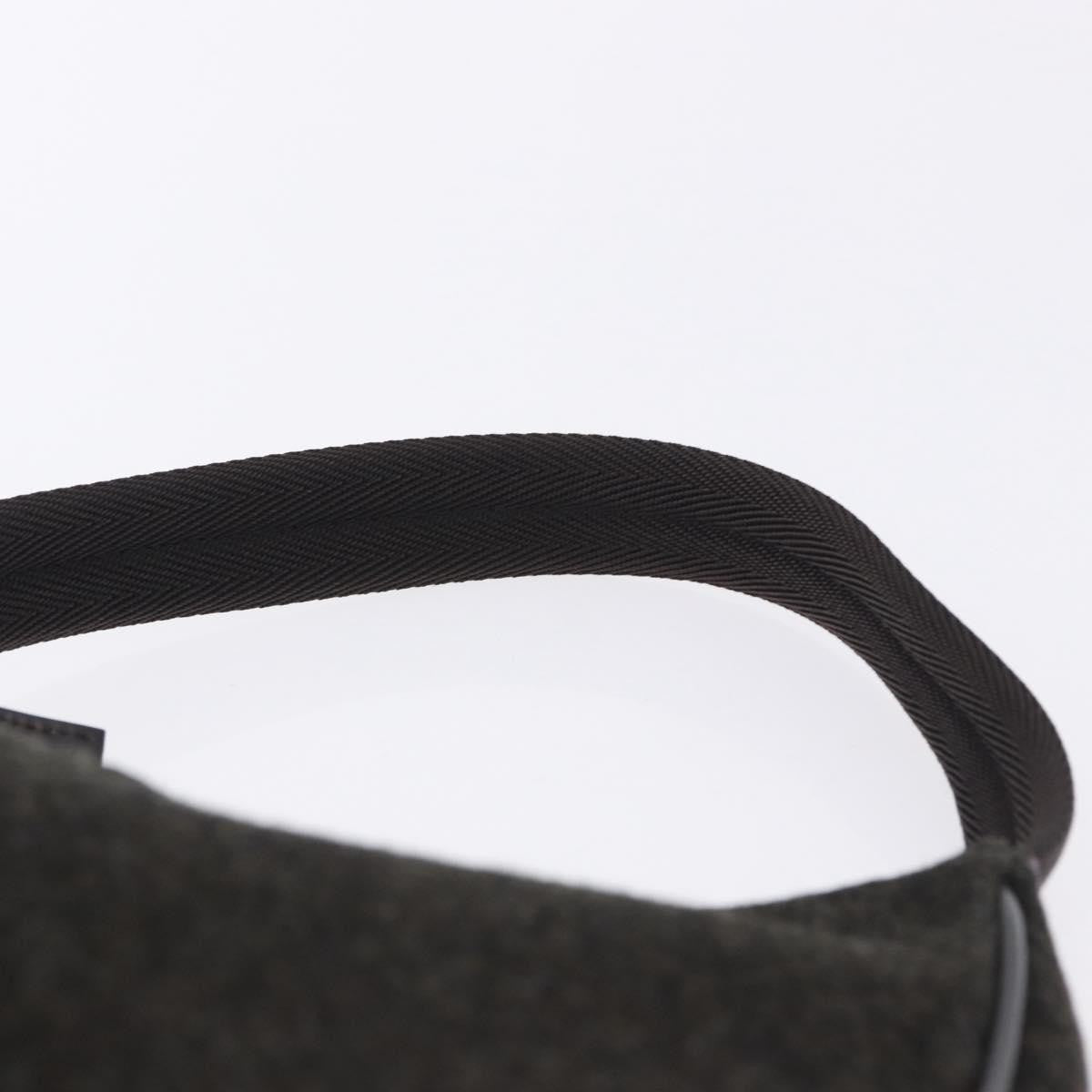 Prada Vintage Wool Black Wool Handbag (Pre-Owned)