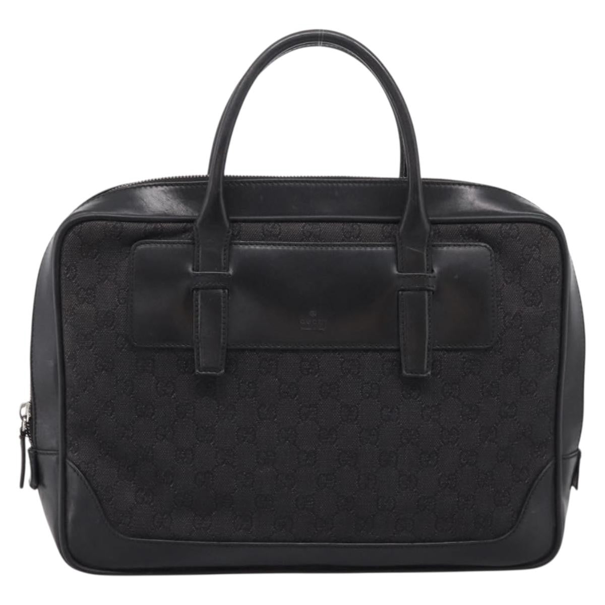 Gucci Gg Supreme Gg Canvas Black Canvas Handbag (Pre-Owned)