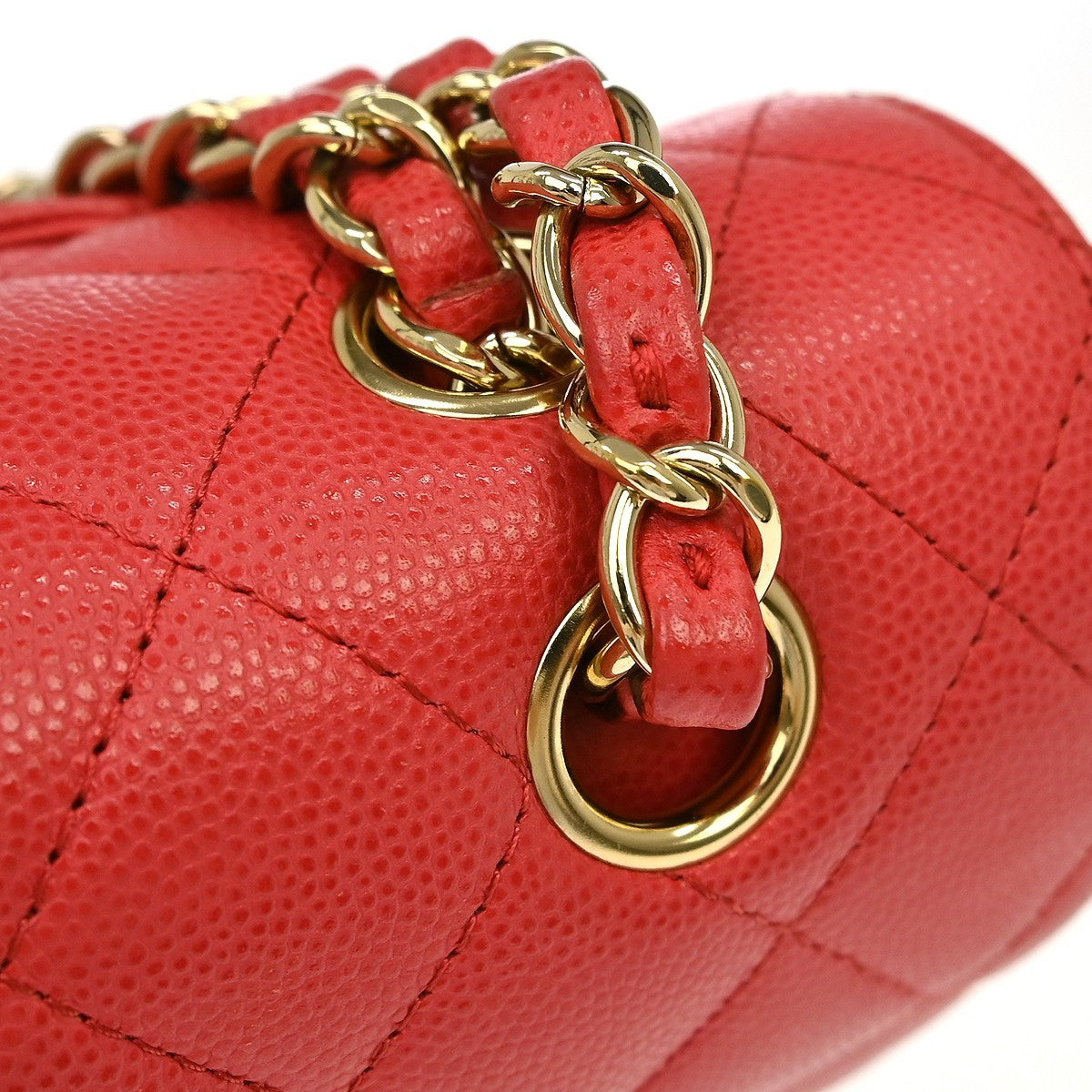 Chanel Timeless - Classic Double Flap Quilted Caviar Pink Leather Shoulder Bag Bag (Pre-Owned)