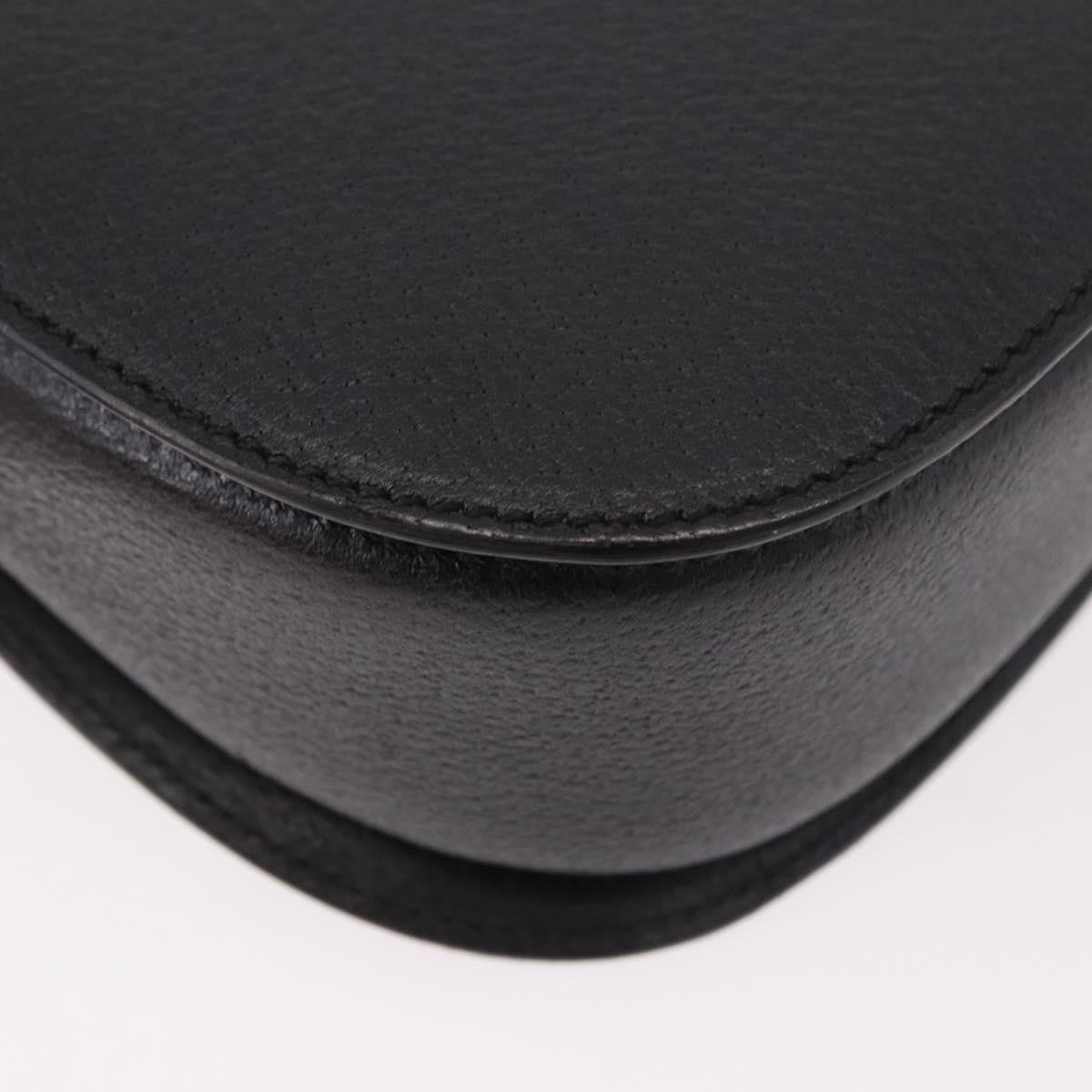 Gucci Bamboo 1947 Top Handle Leather Black Leather Handbag (Pre-Owned)