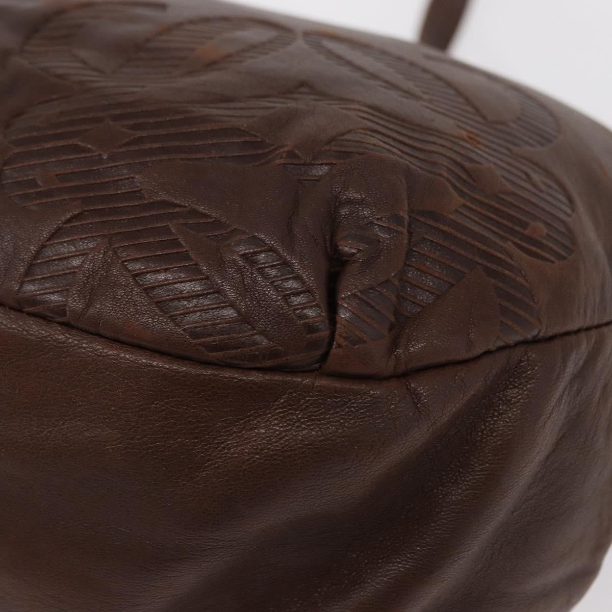 Loewe Anagram Leather Brown Leather Shoulder Bag Bag (Pre-Owned)