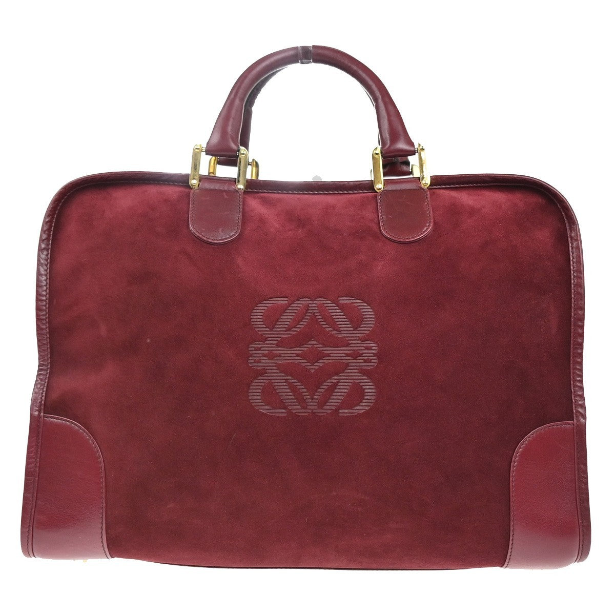 Loewe Amazona Suede Red Suede Handbag (Pre-Owned)