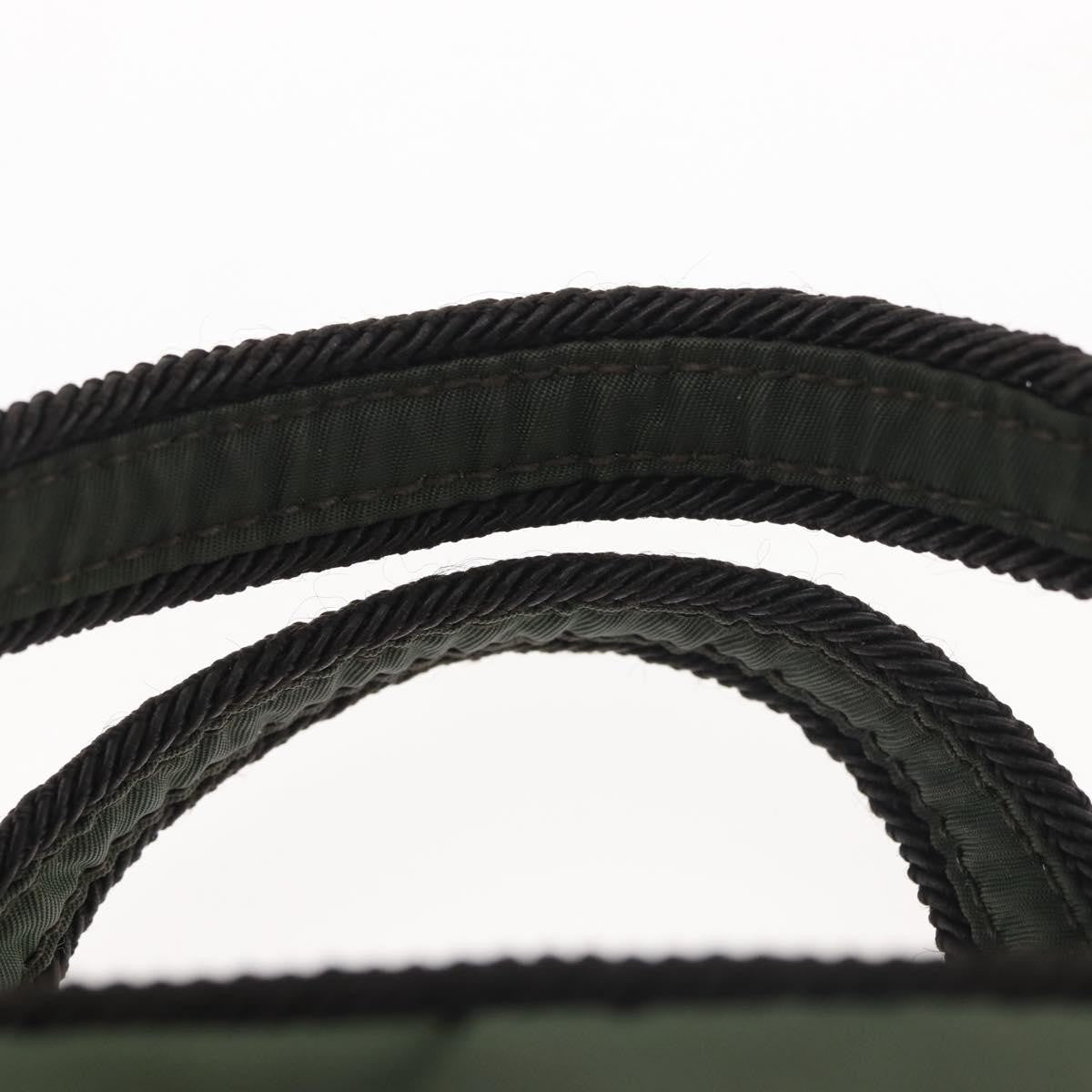 Prada Vintage Tessuto Khaki Nylon Handbag (Pre-Owned)