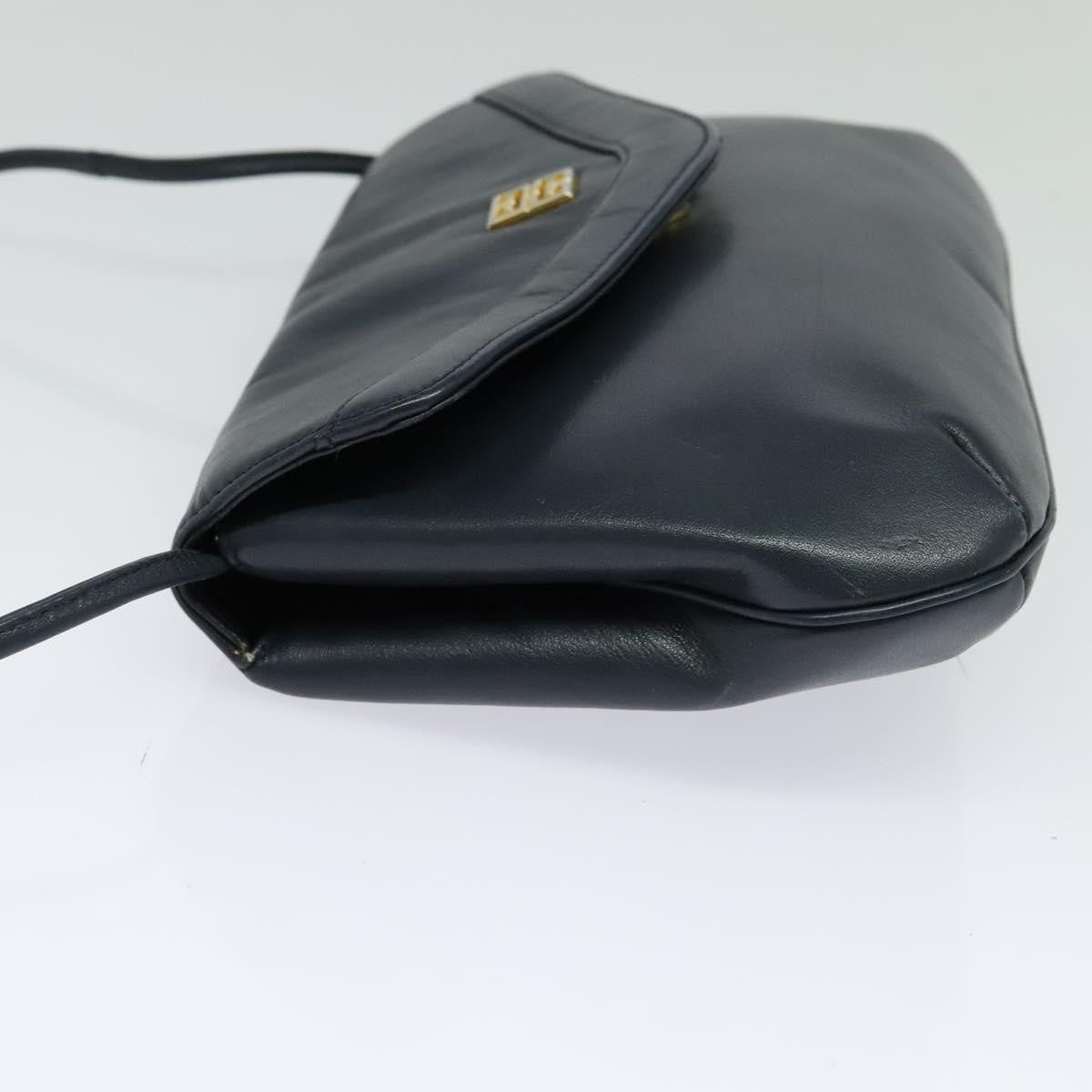 Givenchy Vintage 4G Leather Navy Leather Shoulder Bag Bag (Pre-Owned)