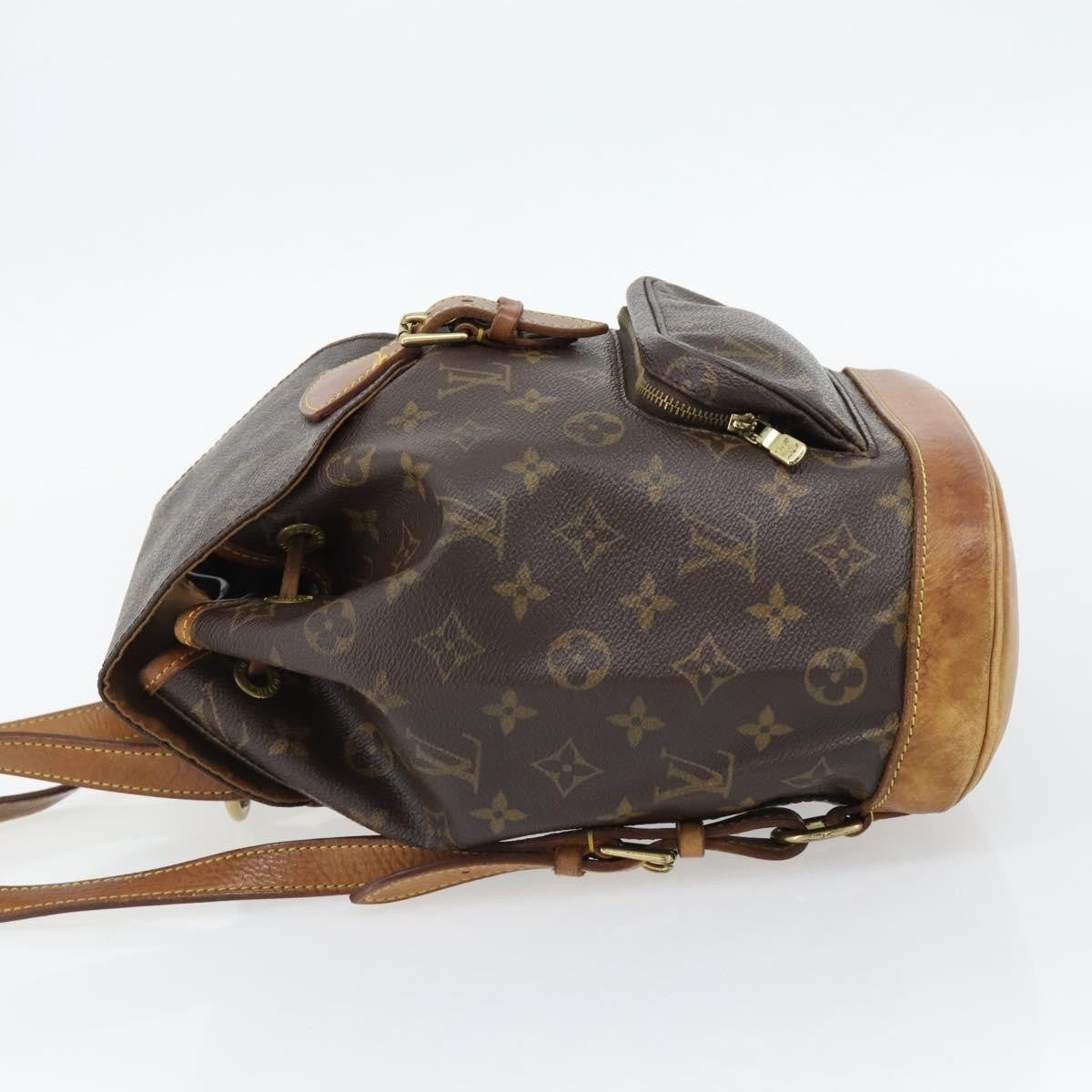Louis Vuitton Vintage Montsouris Monogram Canvas Brown Canvas Backpack Bag (Pre-Owned)