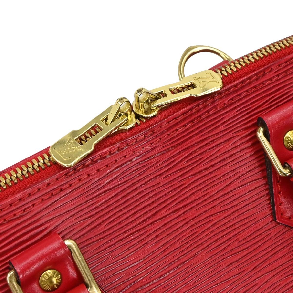 Louis Vuitton Alma Epi Leather Red Leather Handbag (Pre-Owned)