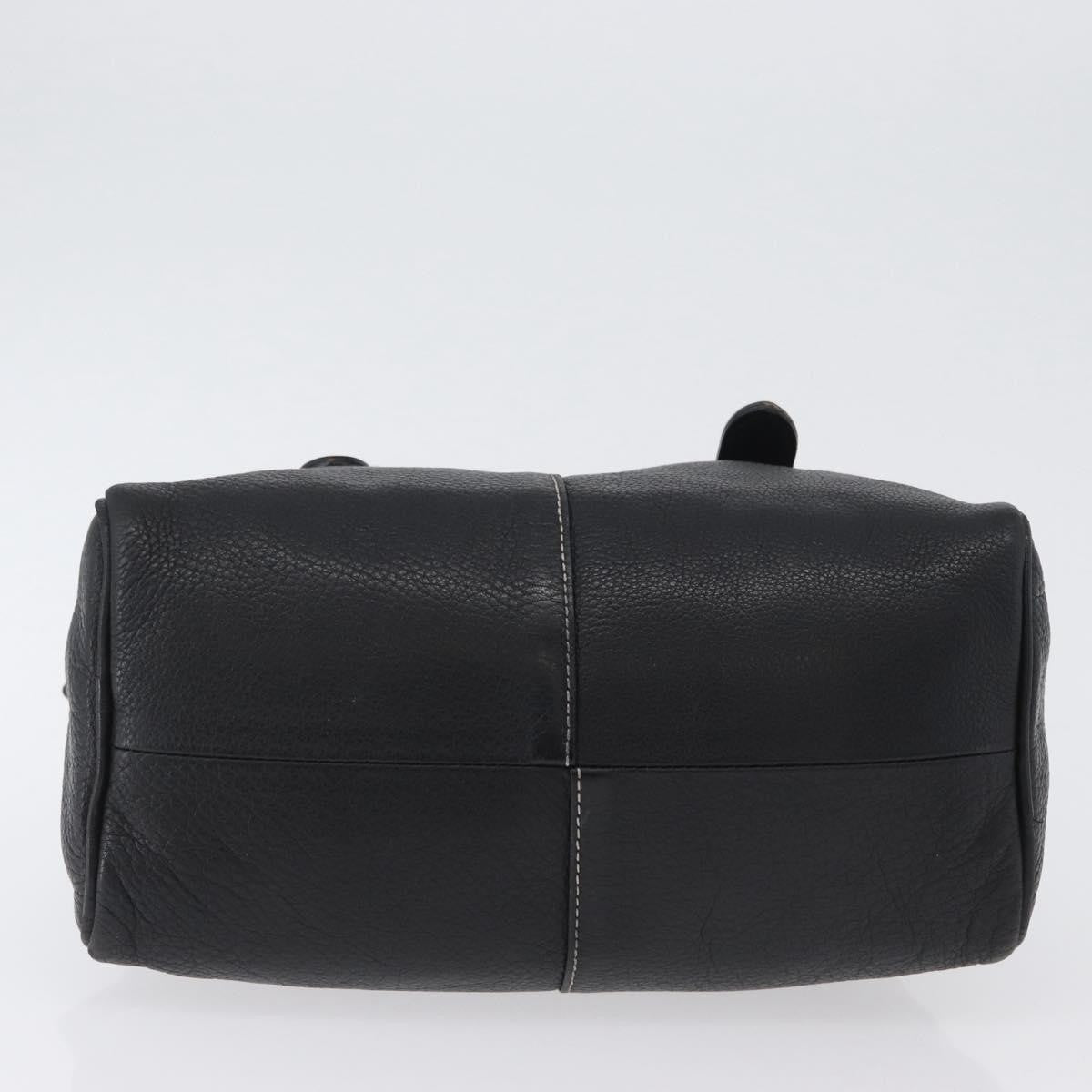 Burberry Vintage Leather Black Leather Handbag (Pre-Owned)
