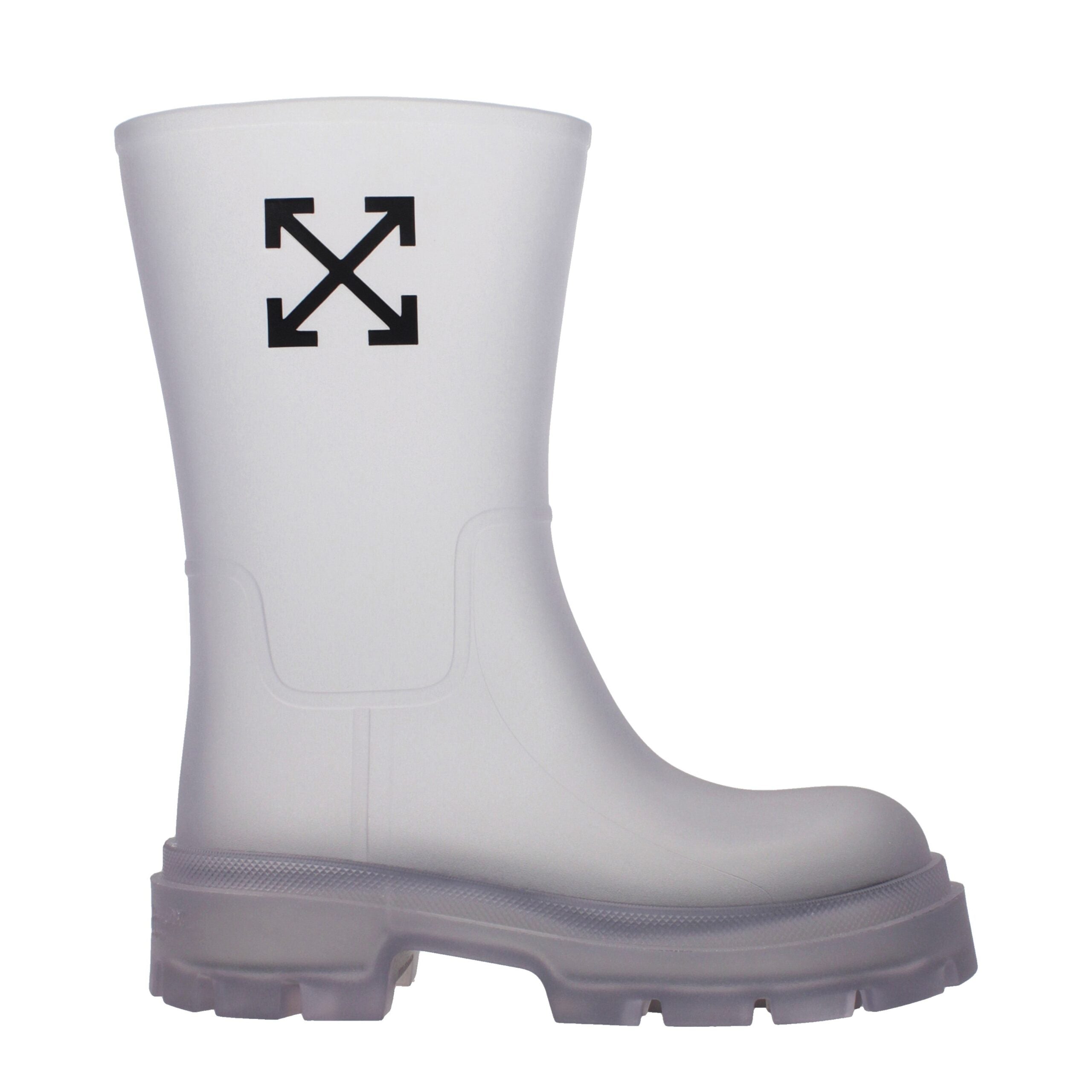 Off-White Transparent Pvc Ankle Women's Boots