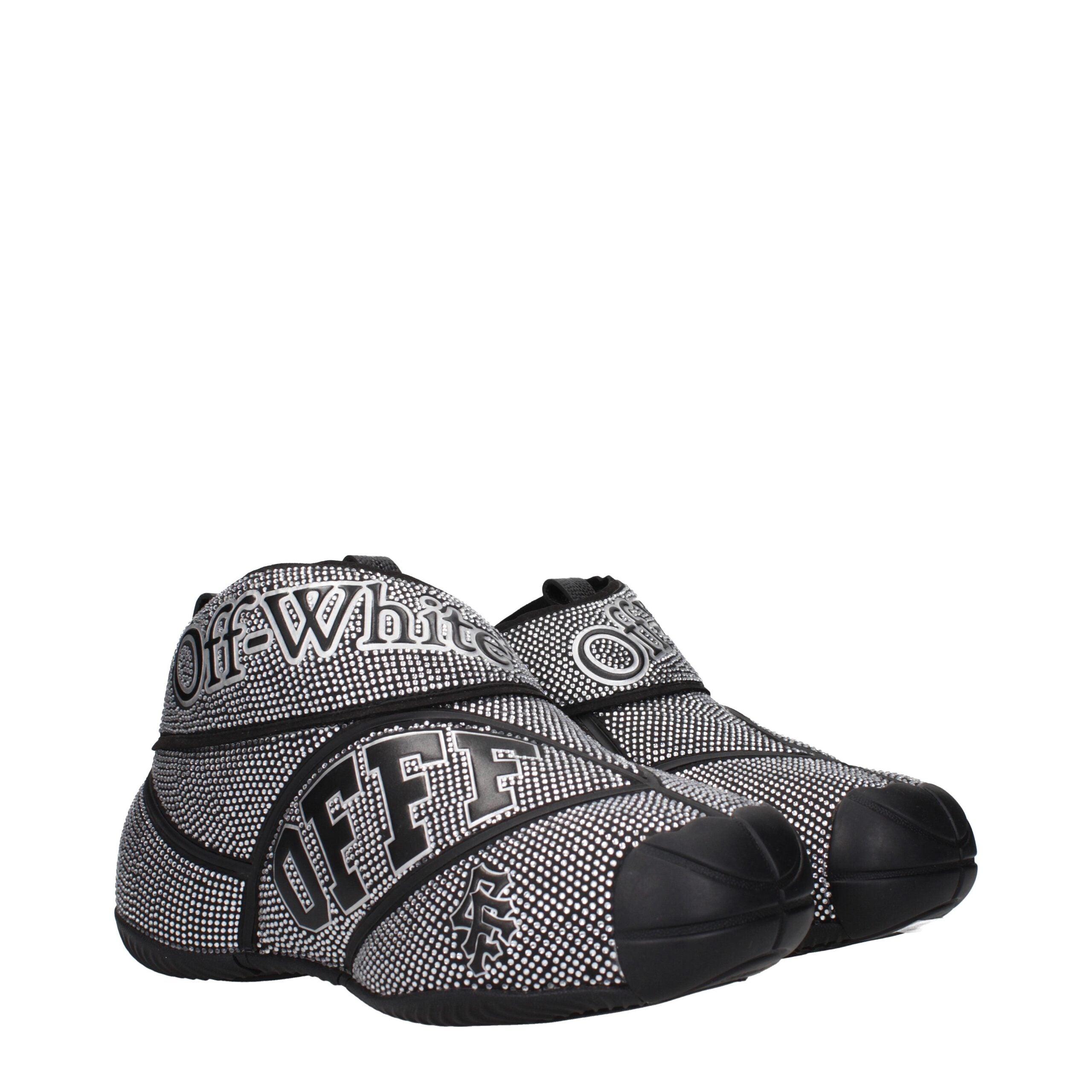 Off-White Black Cotton Men's Sneakers