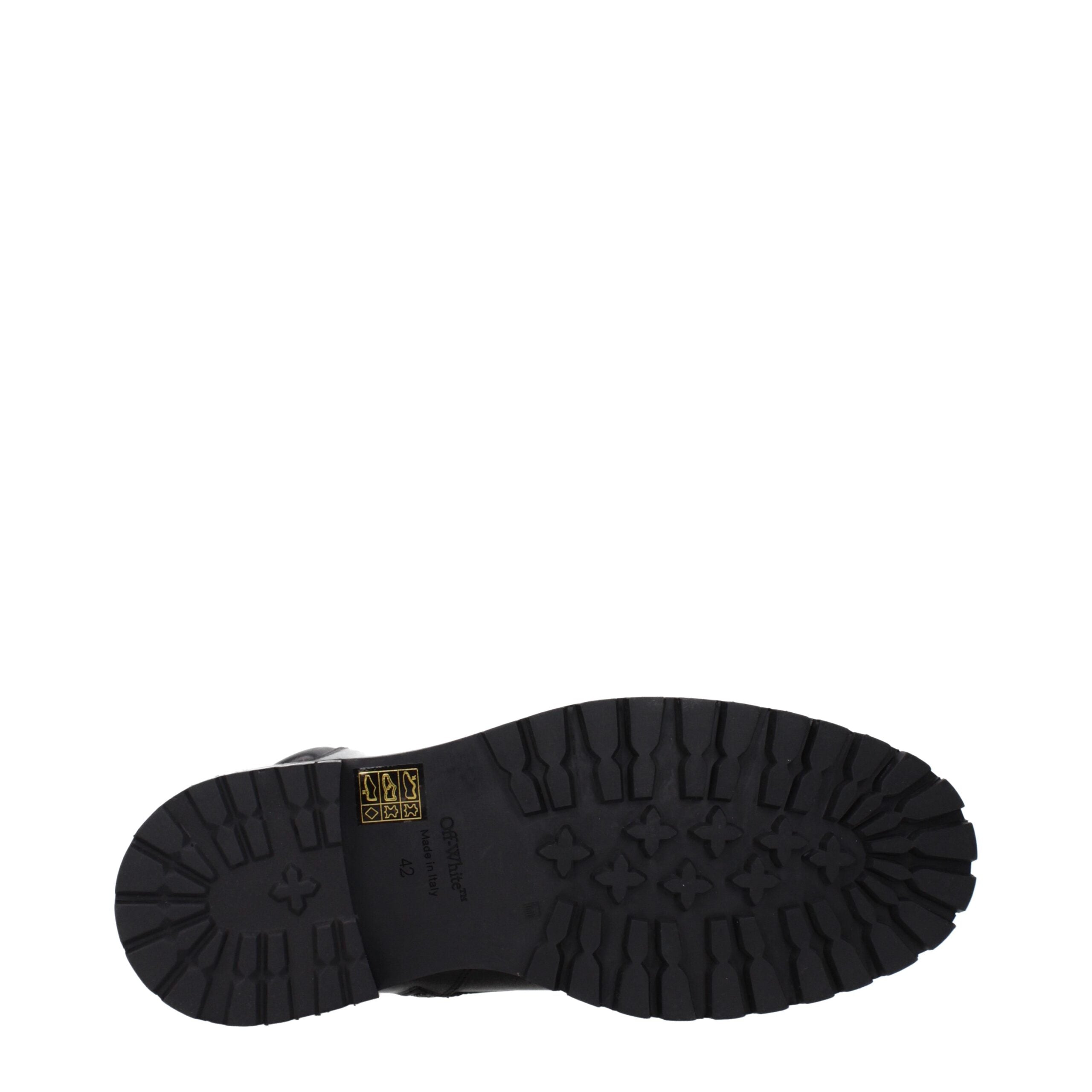 Off-White Black Leather Ankle Men's Boots