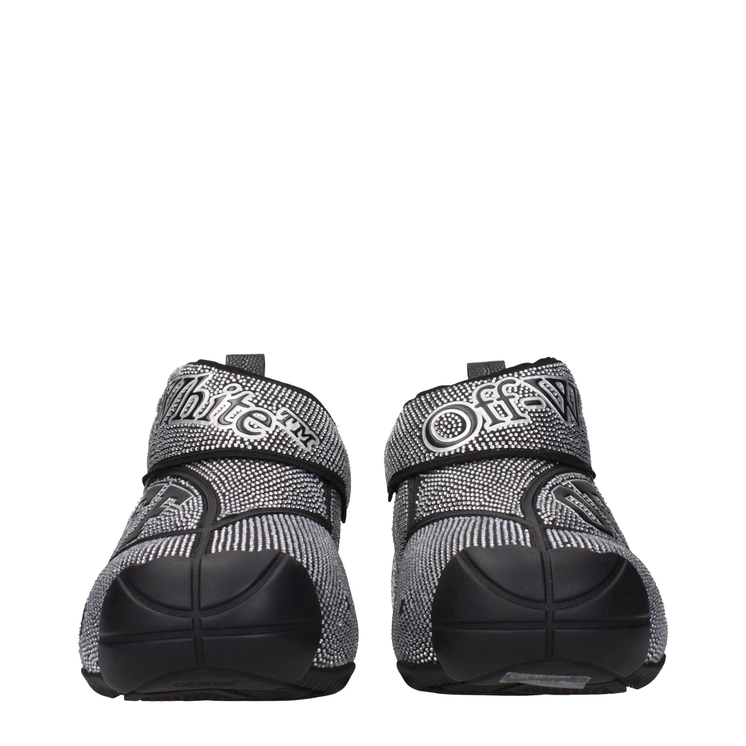 Off-White Black Cotton Men's Sneakers