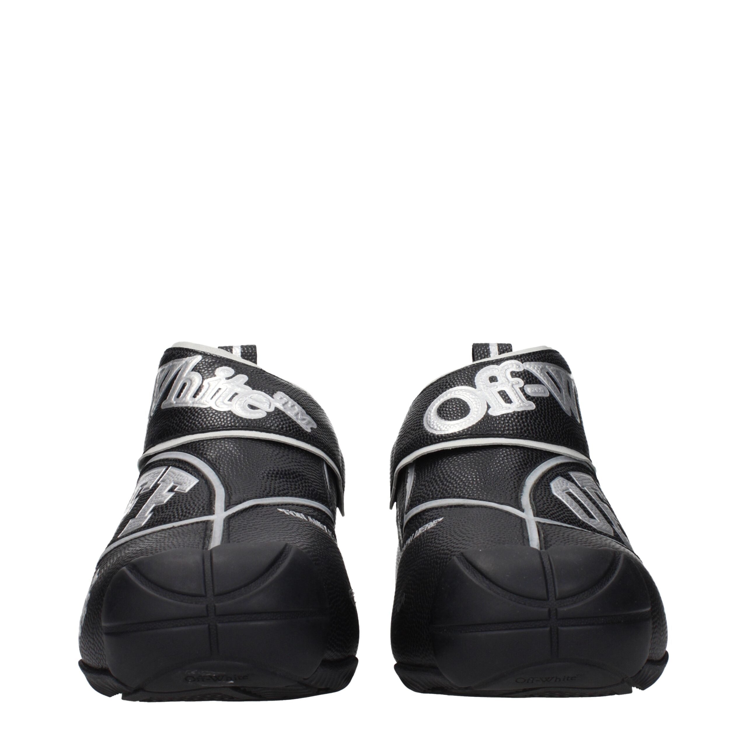 Off-White Black Leather High Top Men's Sneakers