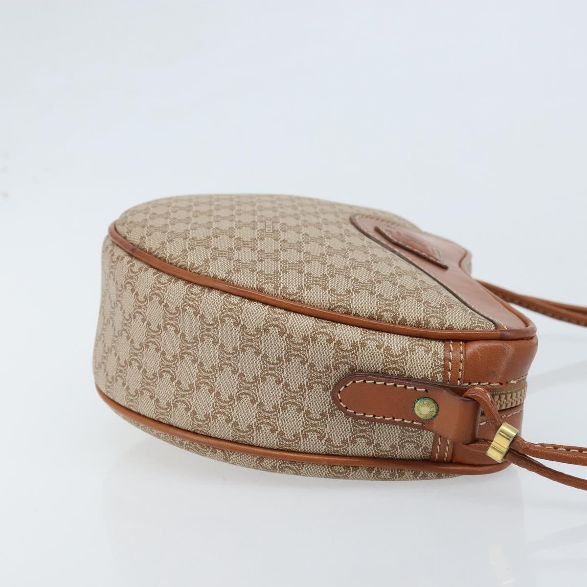 Celine Vintage Macadam Canvas And Leather Beige Canvas Shoulder Bag Bag (Pre-Owned)