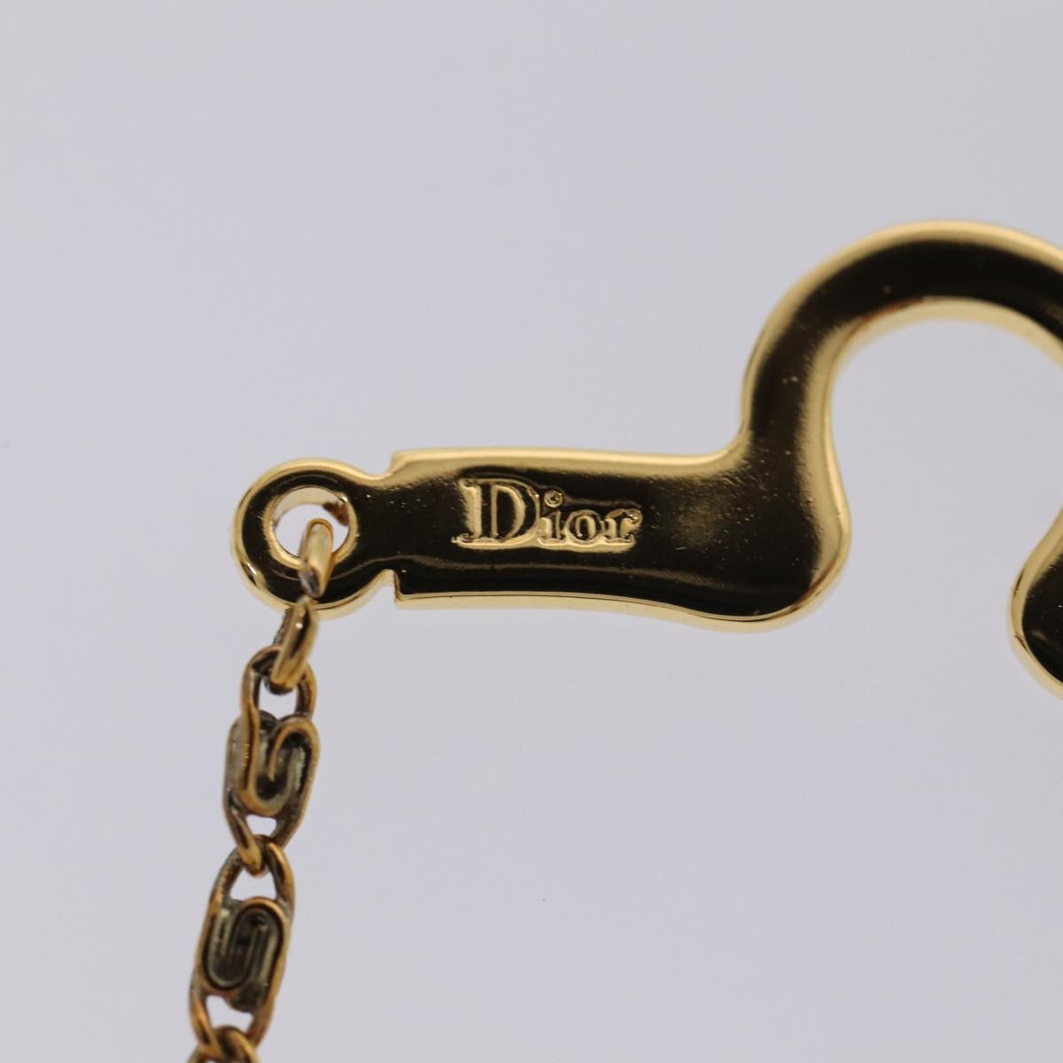 Christian Dior Cd Pendant Metal Gold Gold_Plated Necklace Jewelry (Pre-Owned)