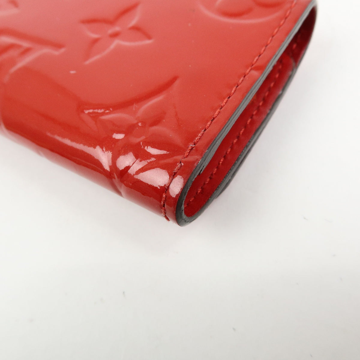 Louis Vuitton Multiclés 4 Cuir Verni Red Patent_Leather Wallets Accessory (Pre-Owned)