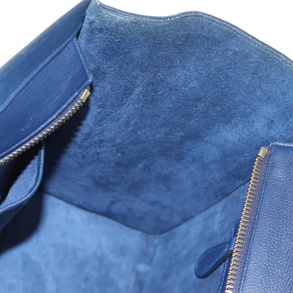 Celine Luggage Smooth Leather Navy Leather Tote Bag Bag (Pre-Owned)