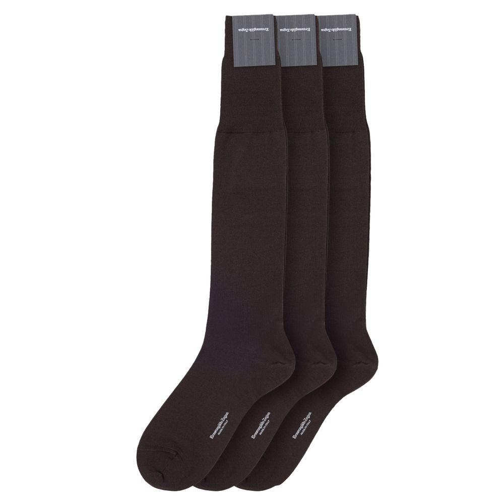 ZEGNA Brown Wool Men's Socks