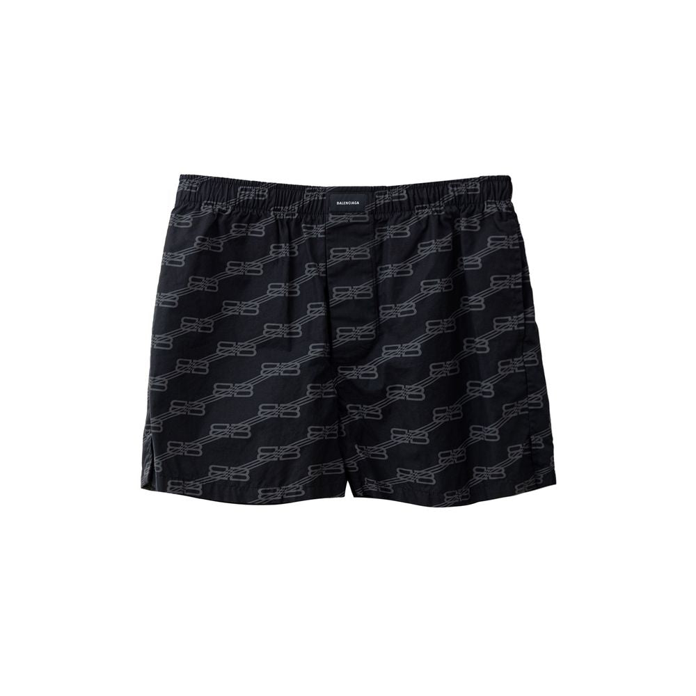 Balenciaga Black Cotton Bermuda Women's Shorts