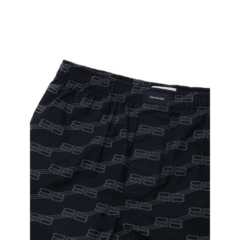 Balenciaga Black Cotton Bermuda Women's Shorts