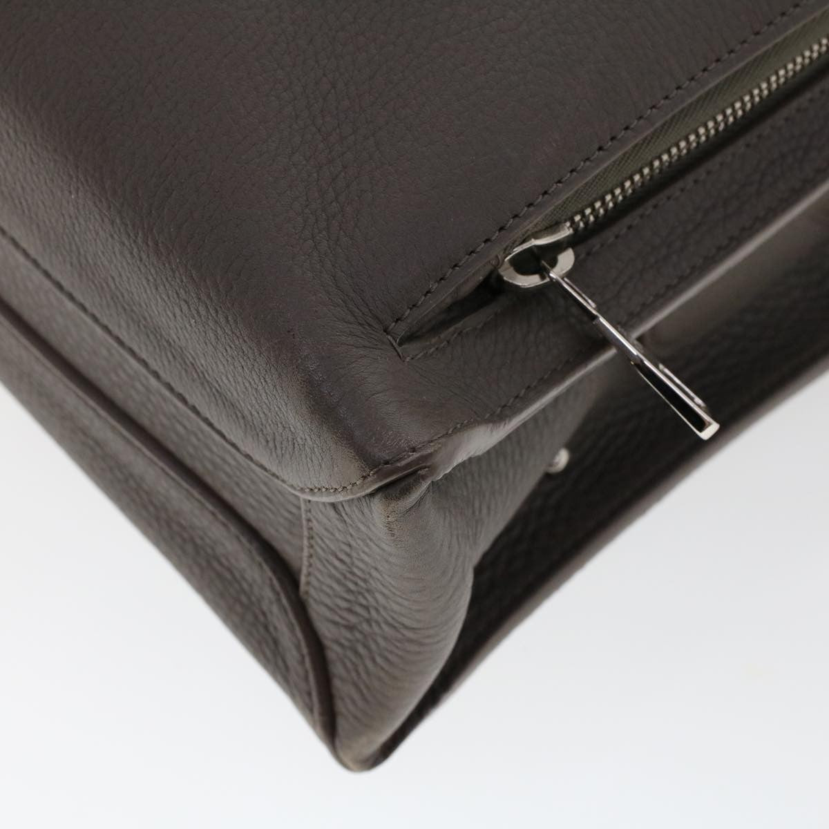 Louis Vuitton Naxos Leather Gray Leather Shoulder Bag Bag (Pre-Owned)