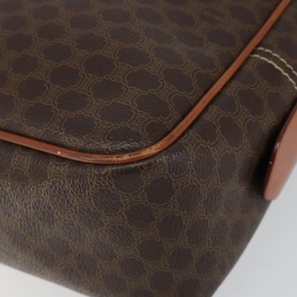 Celine Macadam Macadam With Leather Brown Canvas Handbag (Pre-Owned)