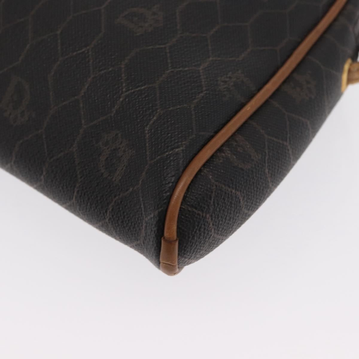 Christian Dior Vintage Honeycomb Canvas And Leather Black Canvas Shoulder Bag Bag (Pre-Owned)