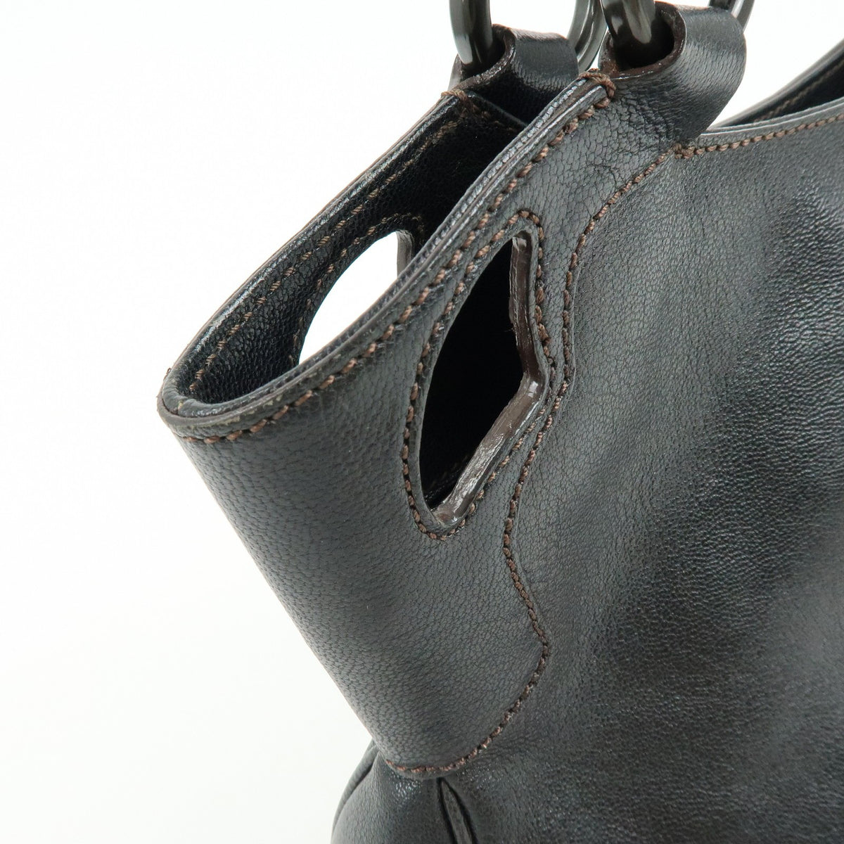 Cartier Marcello Leather Black Leather Handbag (Pre-Owned)