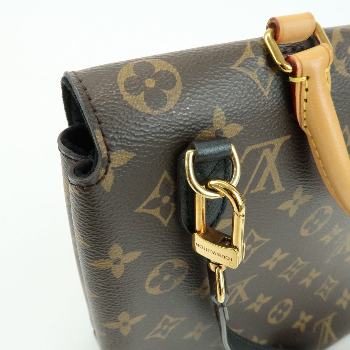 Louis Vuitton Marignan Monogram Canvas With Leather Brown Canvas Handbag (Pre-Owned)