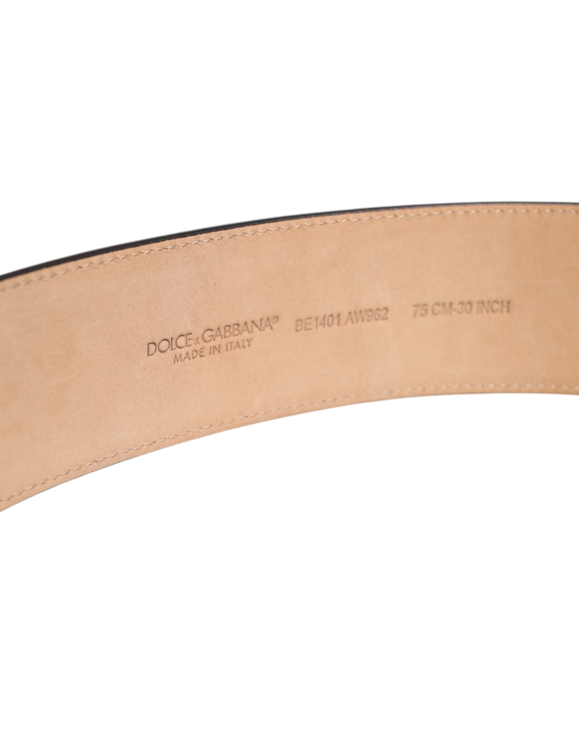 Dolce & Gabbana Brown Leather Classic Metal Oval Buckle Men's Belt