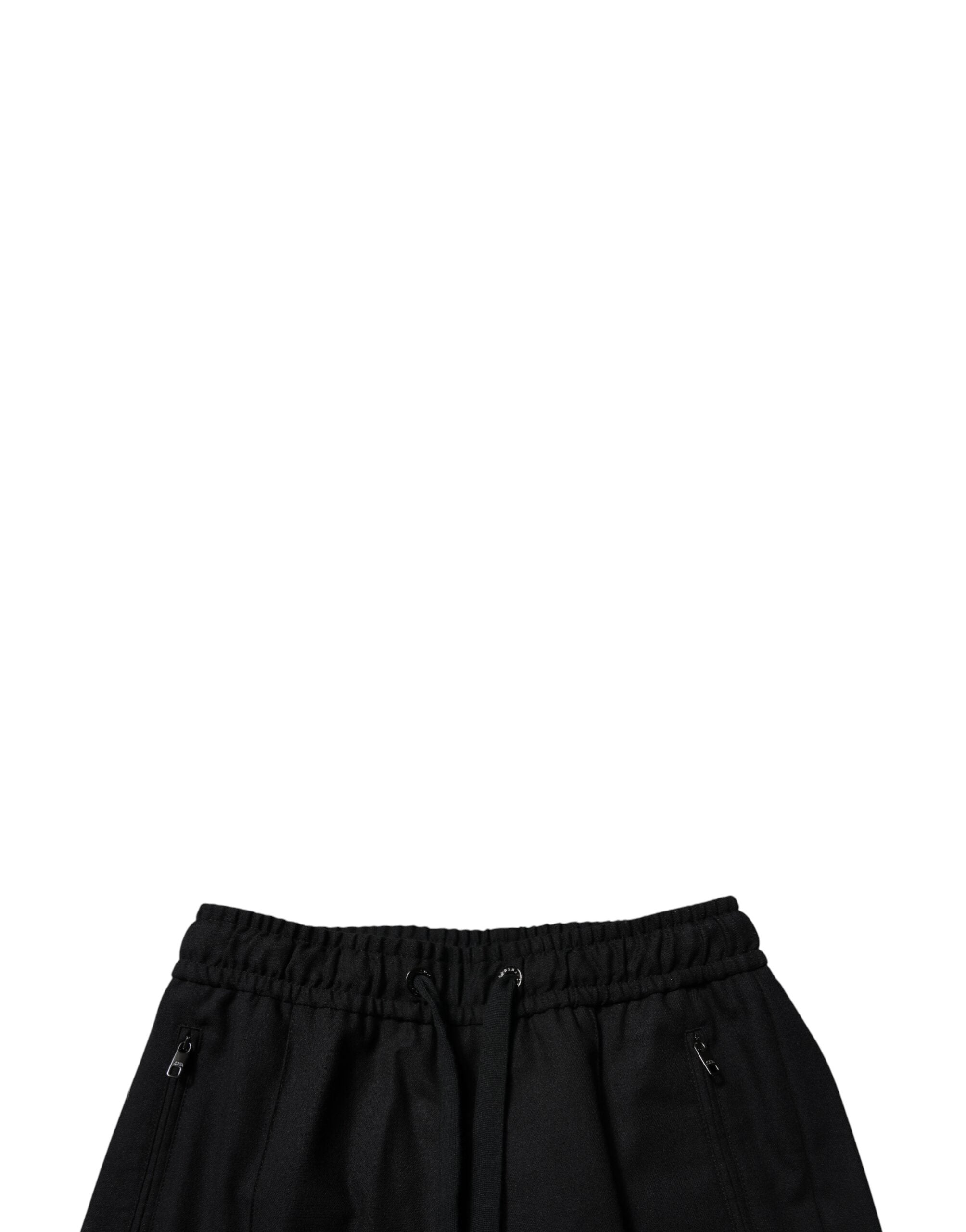 Dolce & Gabbana Black Wool Skinny Jogger Men Trouser Men's Pants (Pre-Owned)