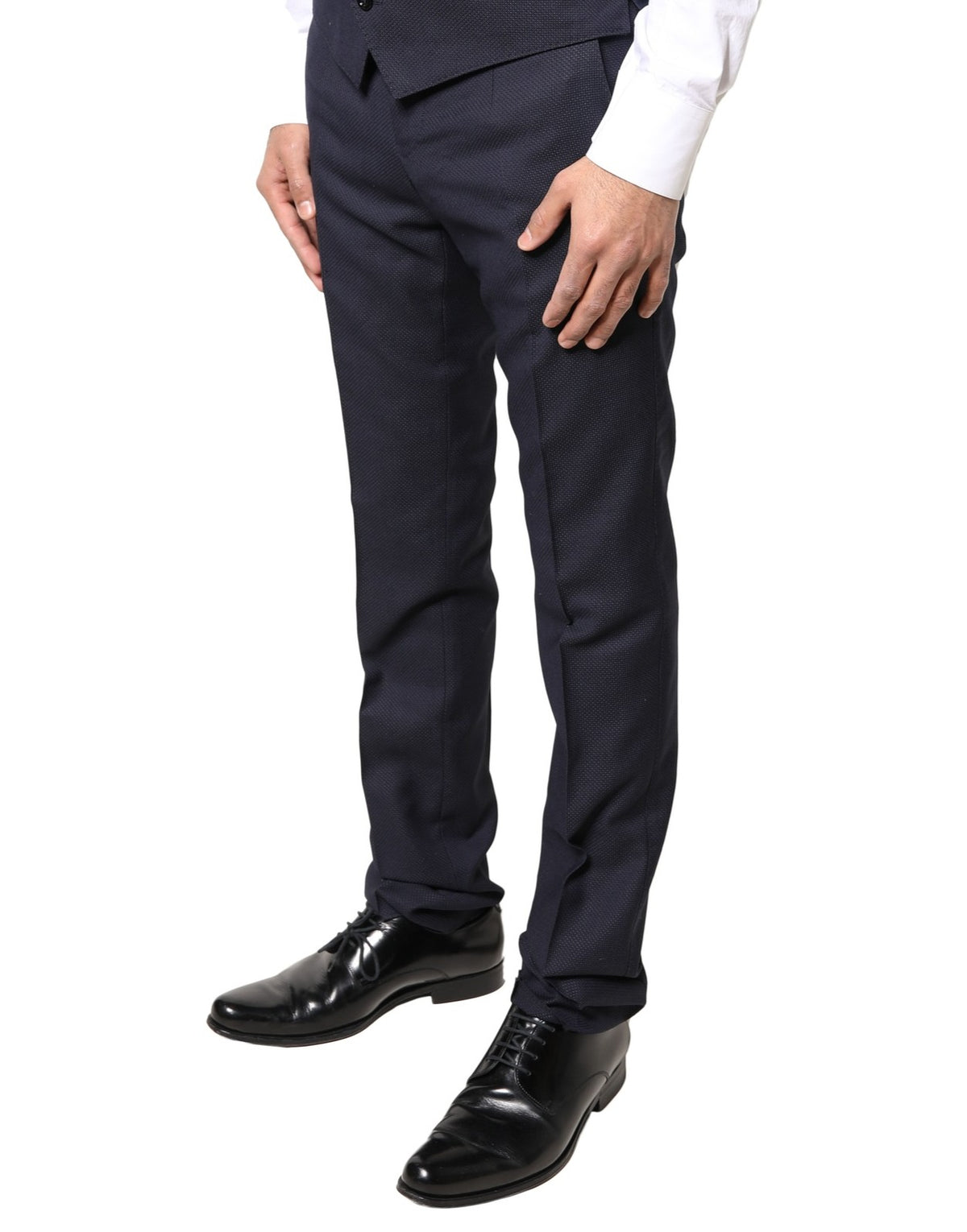 Dolce & Gabbana Gray Wool Formal Dress Men Trousers Men's Pants (Pre-Owned)