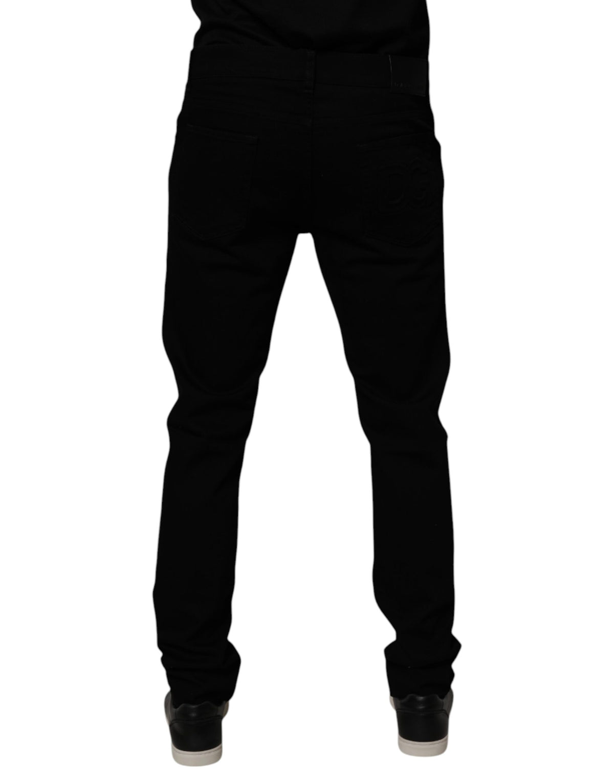 Dolce & Gabbana Black Cotton Stretch Skinny Men Denim Men's Jeans (Pre-Owned)