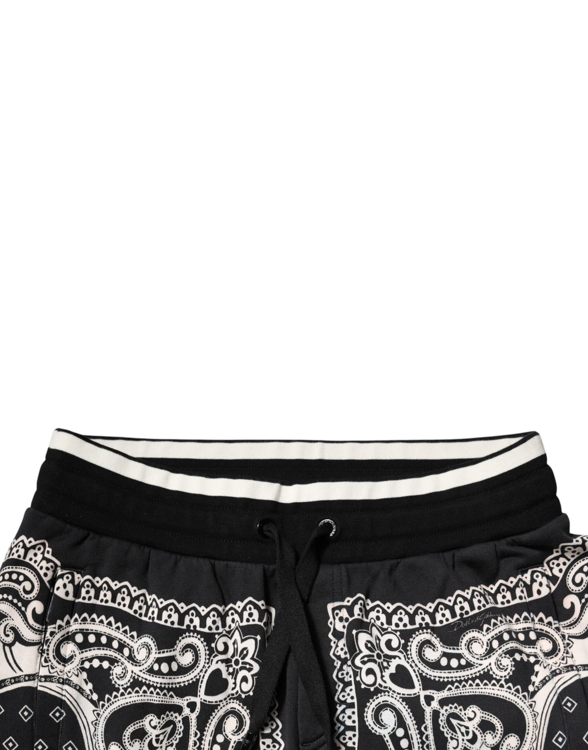 Dolce & Gabbana Black Cotton Bandana Jogger SweatMen's Men's Pants