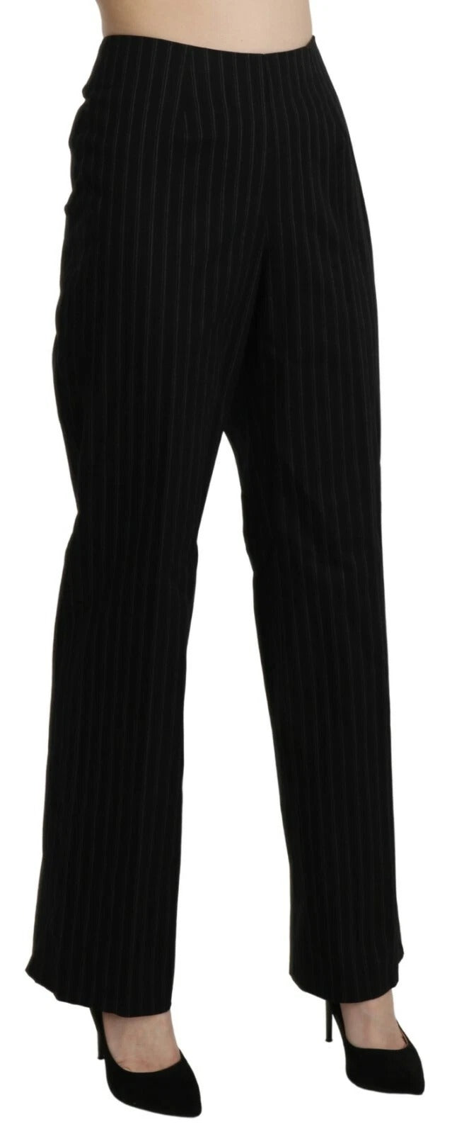 BENCIVENGA Black High Waist Straight Dress Trouser Women's Pants