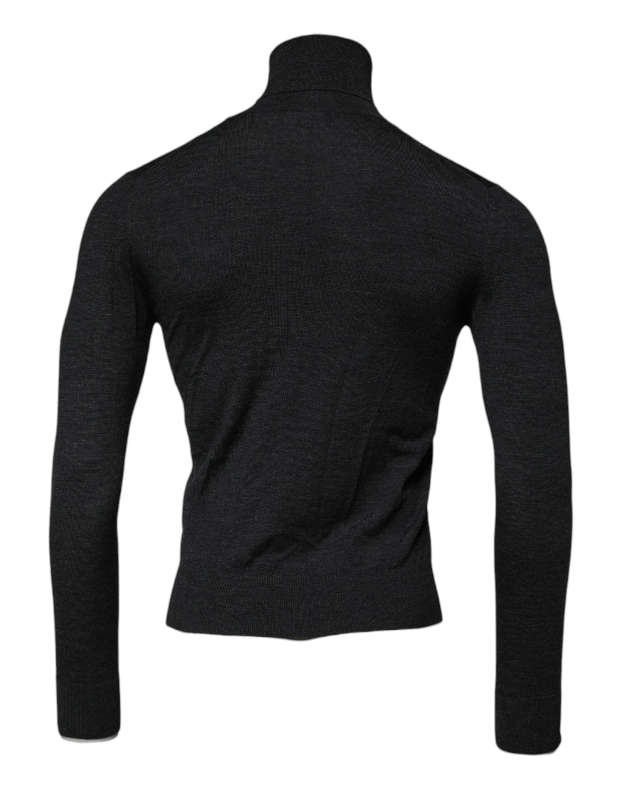 Dolce & Gabbana Black Wool Turtle Neck Men Pullover Men's Sweater