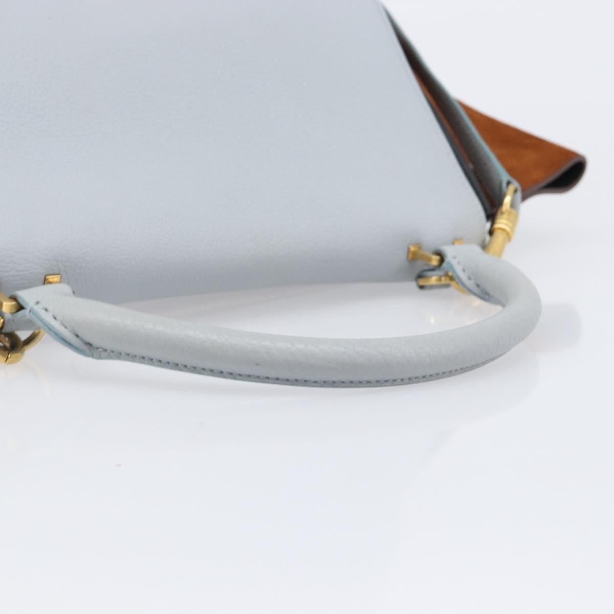 Celine Trapeze Leather Blue Leather Handbag (Pre-Owned)