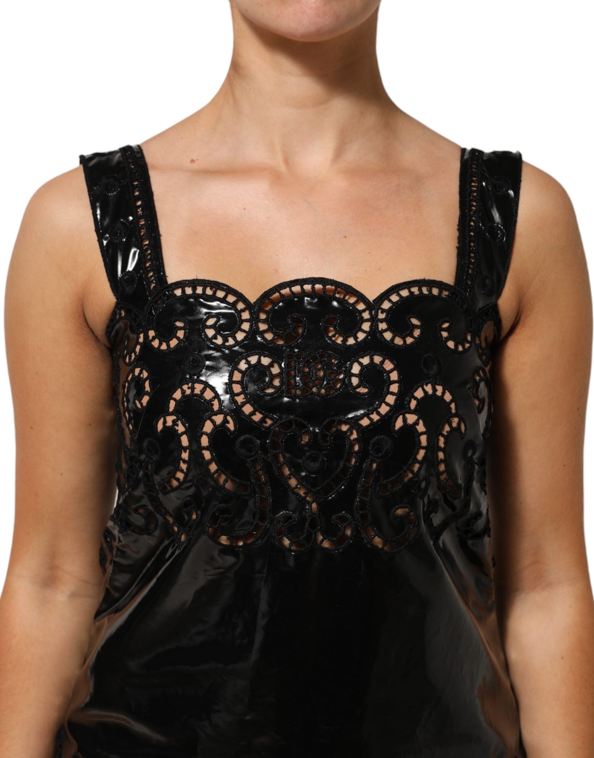 Dolce & Gabbana Black Cut Out A-line Sheath Mini Women's Dress