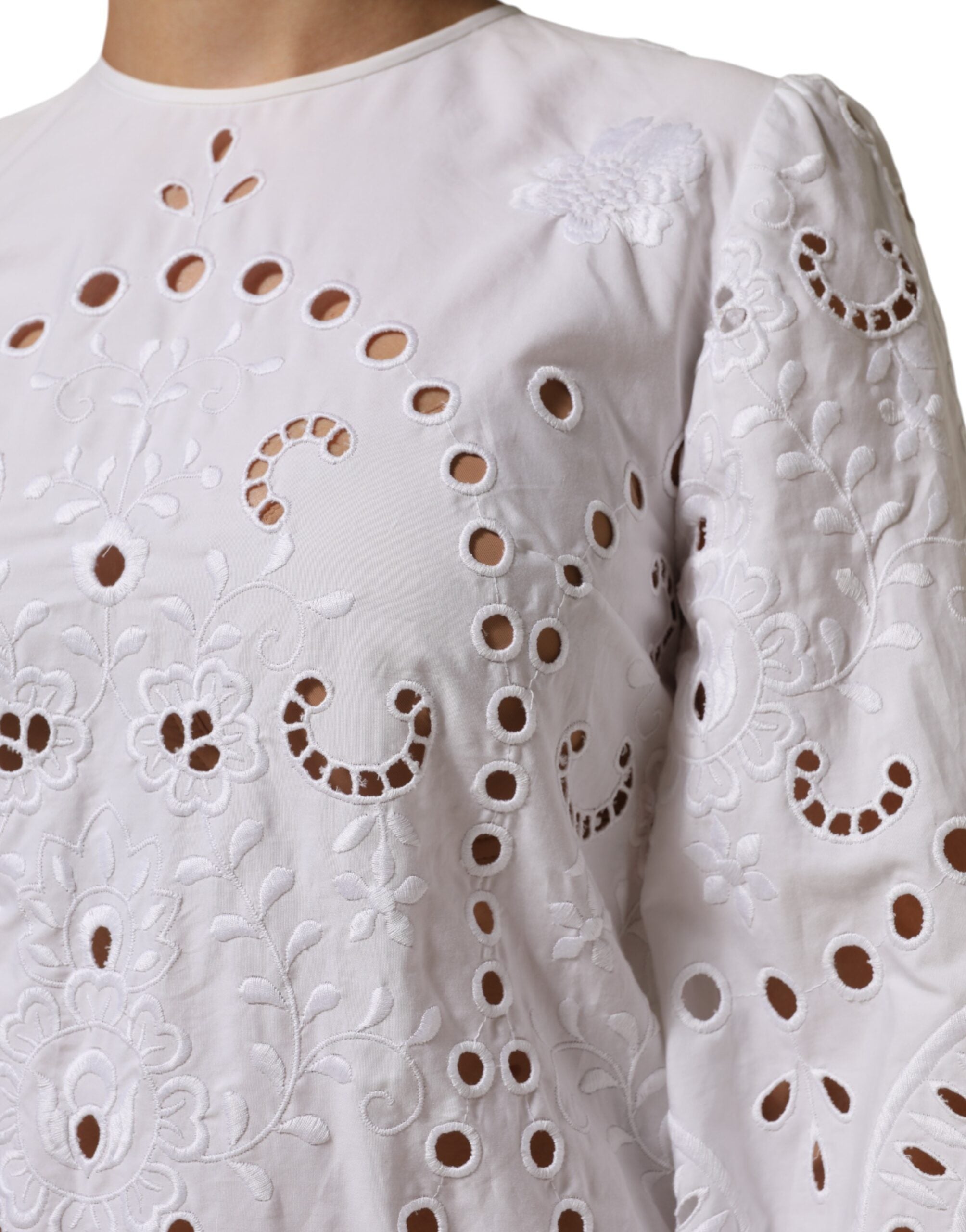 Dolce & Gabbana White Cut Out A-line Sheath Mini Women's Dress