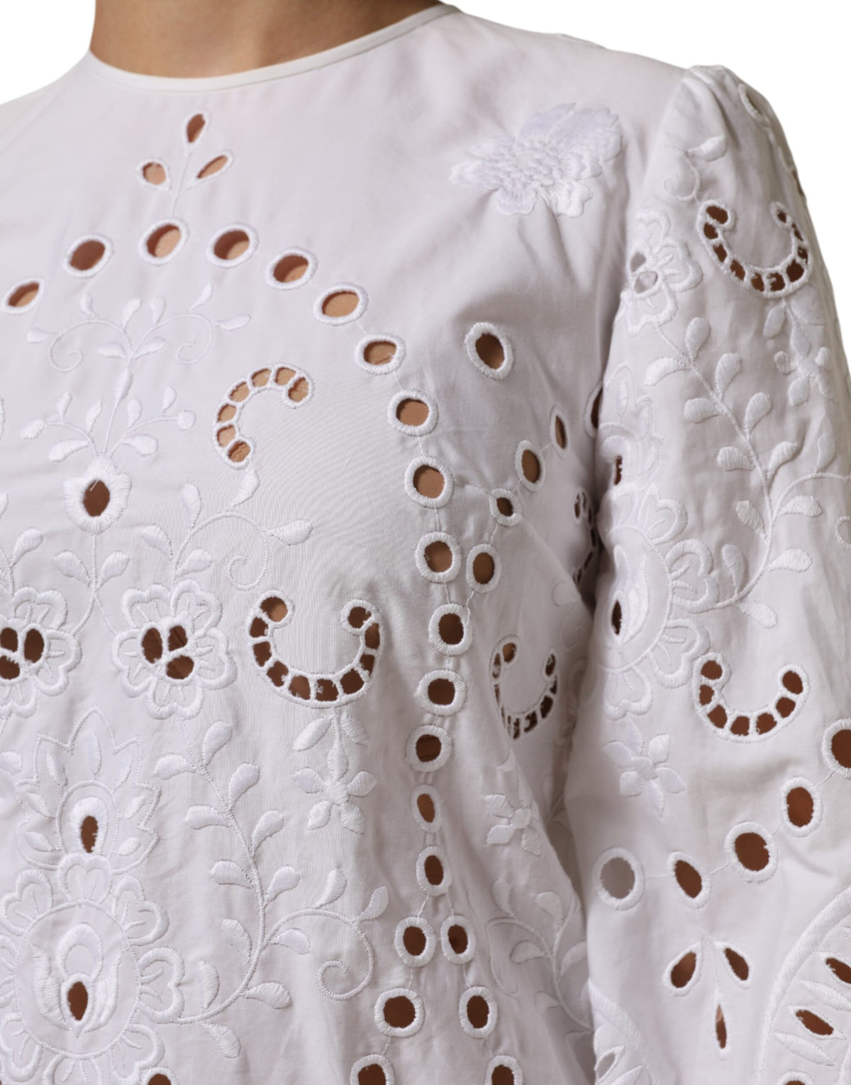 Dolce & Gabbana White Cut Out A-line Sheath Mini Women's Dress