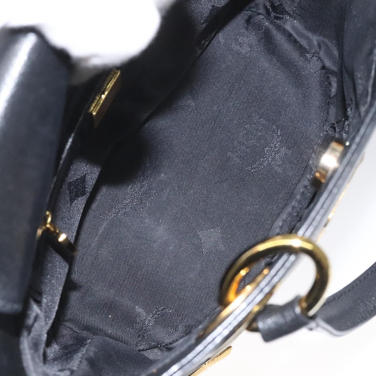MCM Vintage Leather Black Leather Handbag (Pre-Owned)