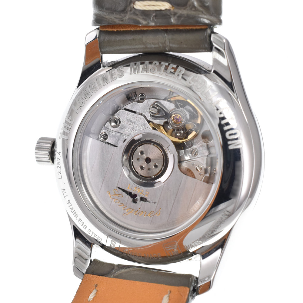Longines Elegant Collection Automatic Stainless Steel And Alligator Watch (Pre-Owned)