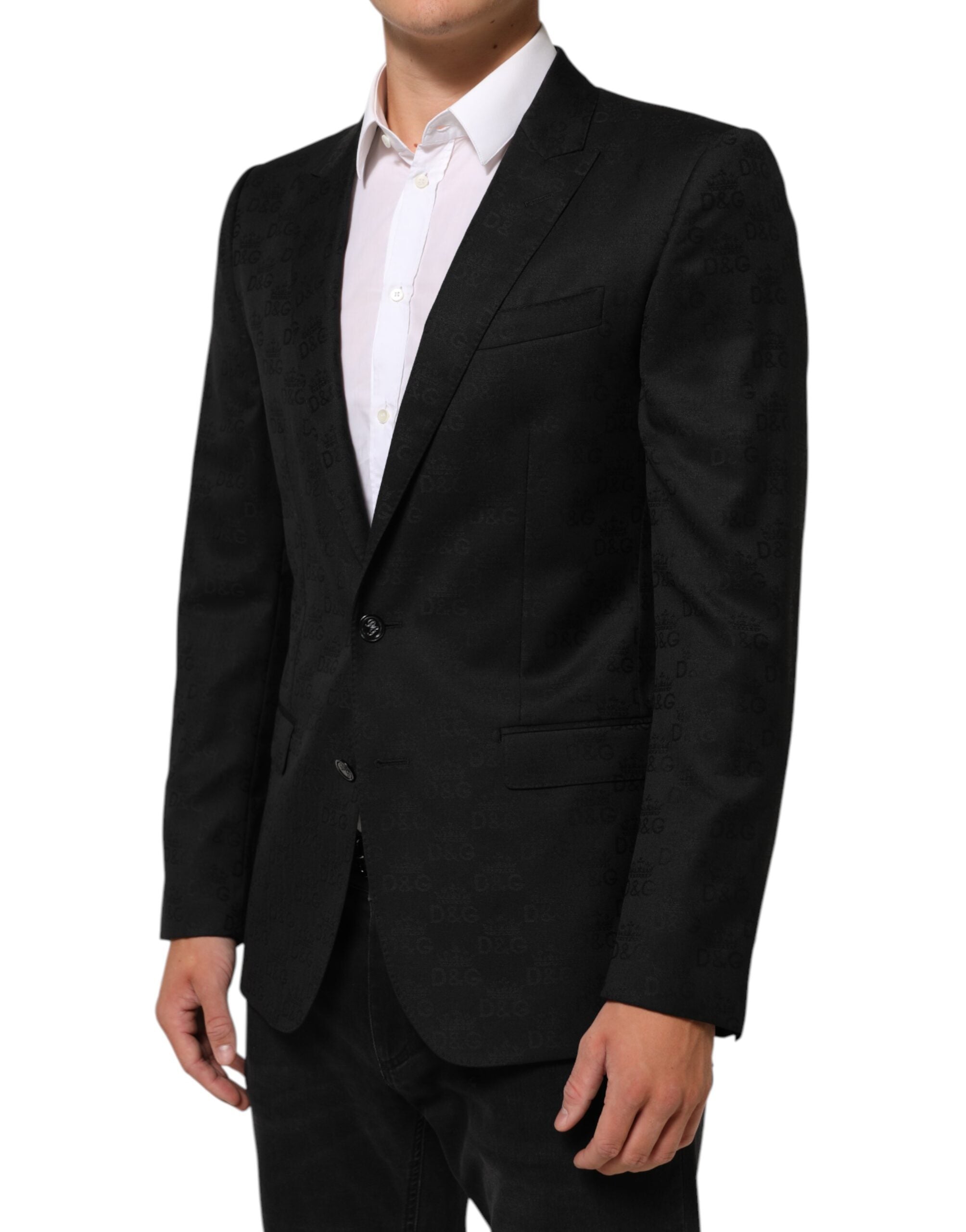 Dolce & Gabbana Black MARTINI 2 Buttons Suit Jacket Men's Blazer