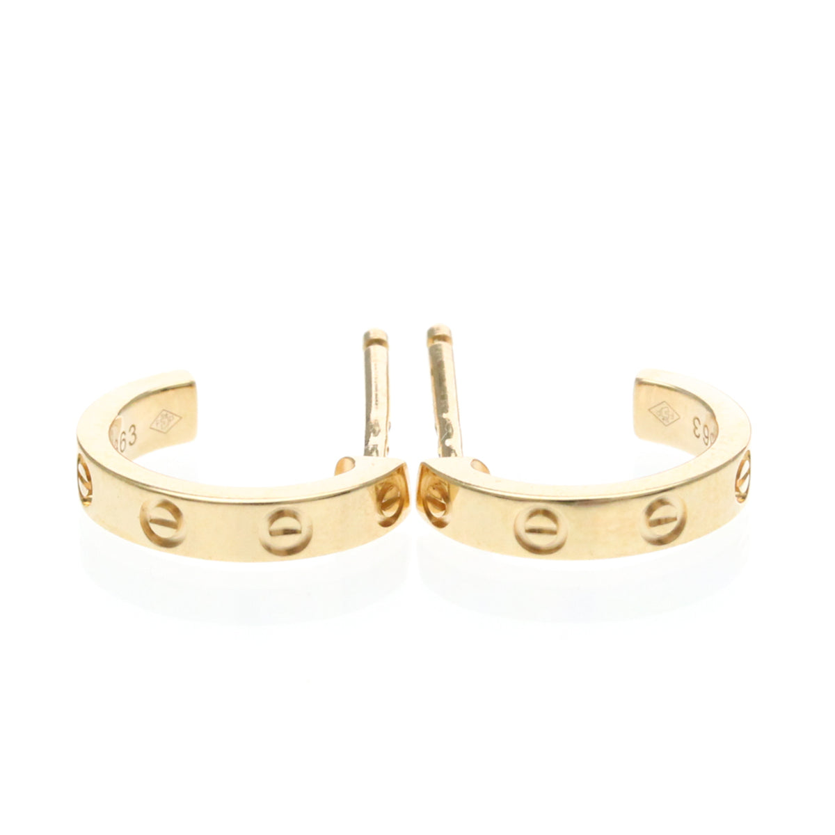 Cartier Love Hoop 18K Rose Gold Gold Pink_Gold Earrings Jewelry (Pre-Owned)