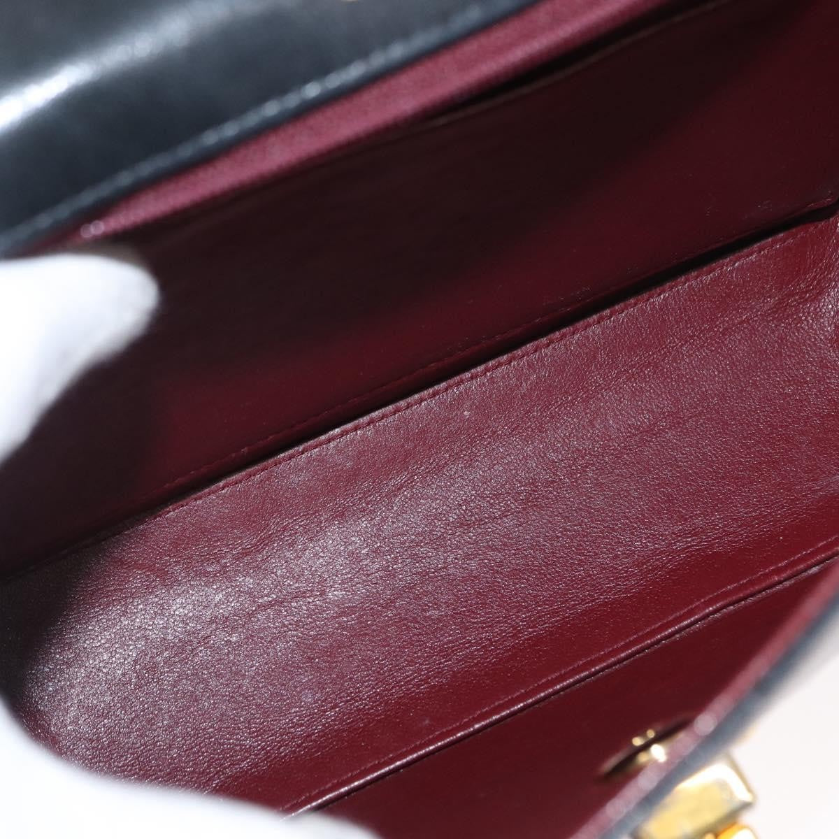 Chanel Vintage Mademoiselle Lock Trapezoid Flap Quilted Lambskin Black Leather Shoulder Bag Bag (Pre-Owned)